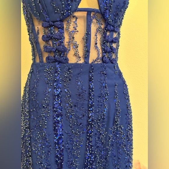 New SAU LEE Kimberley Dress in Electric Blue sequins mini corset mesh - threedaughtersproperties.com New SAU LEE Kimberley Dress in Electric Blue sequins mini corset mesh - threedaughtersproperties.com